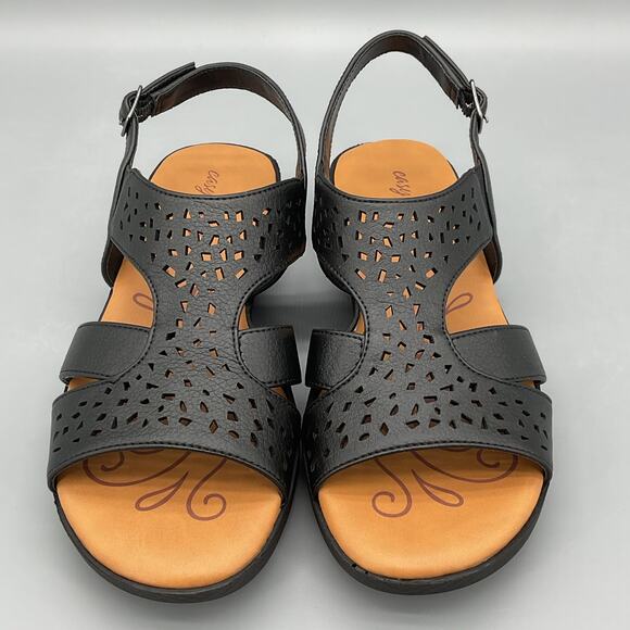 NEW Easy Street Women’s Bolt Slingback Cutout Sandals Black Size 6.5N - Picture 3 of 10